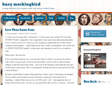 Tablet Screenshot of busymockingbird.com